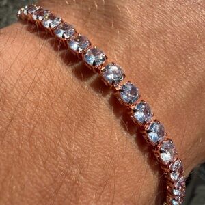 Elegant Rose Gold Tennis Bracelet